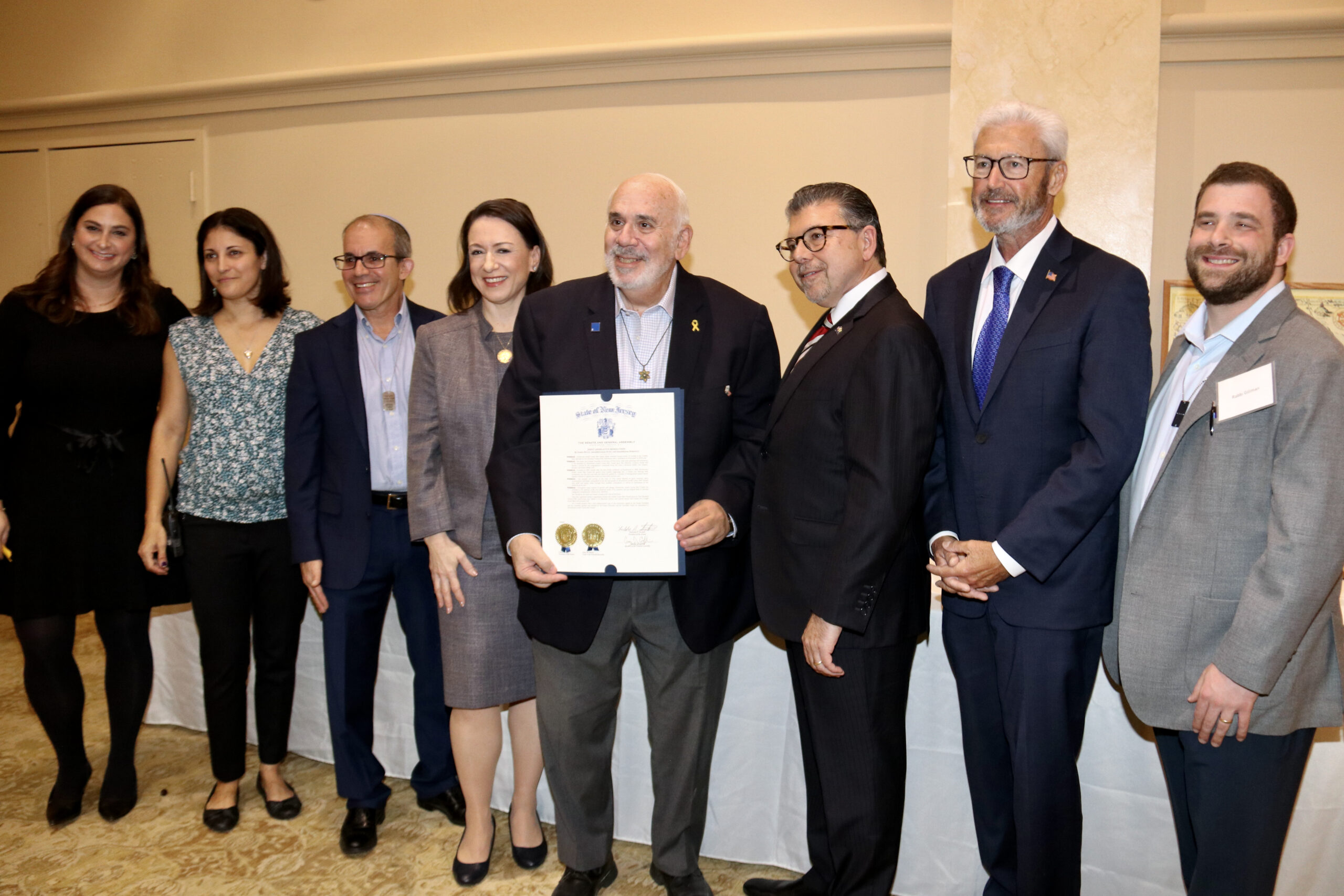 MJCBY officers, clergy, and local elected officials at the presentation of the State oof NJ Proclamation saluting MJCBY on it milestone anniversary